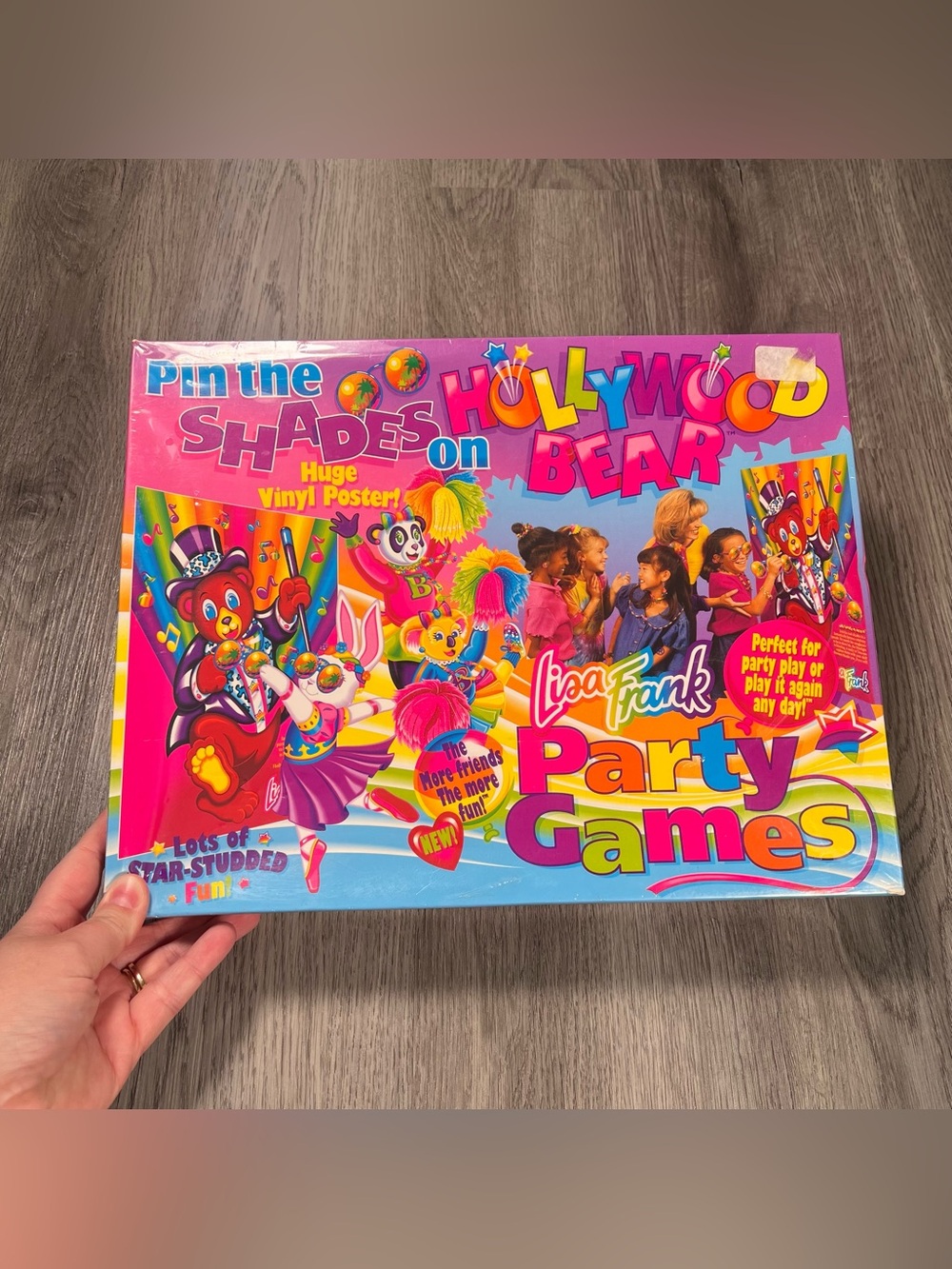 Vintage New In Box Lisa Frank Pin The Shades On The Hollywood Bear Party Game
